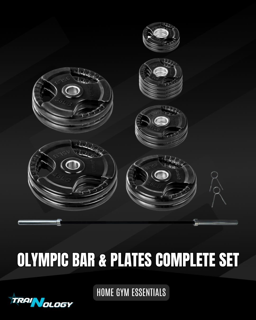 Olympic Bar & Plates Complete Set